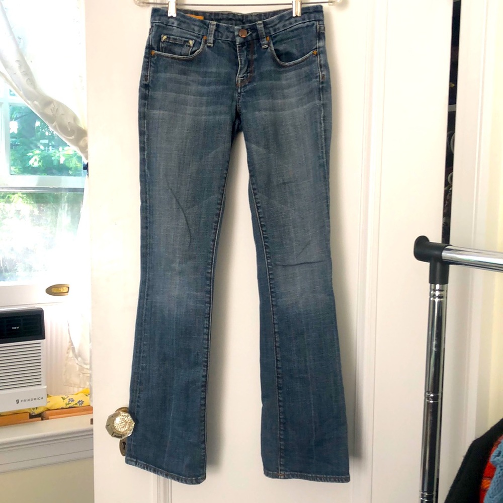 low rise/ boot cut jeans